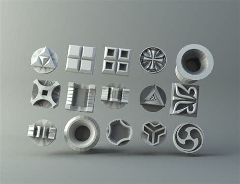 metal design stamps 3d models 